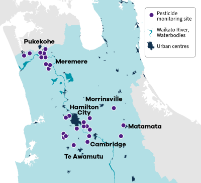 Pesticide contamination of groundwater map