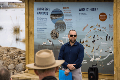 Photo of Greg Ryan at bird hide