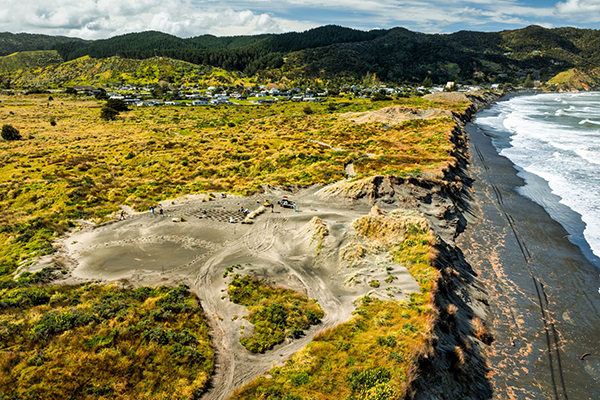 Like a wound in the landscape, a blowout grows larger over time.