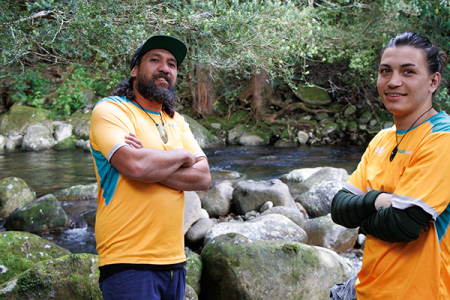 Mohi Korohina, left, and Wiremu Johnstone.