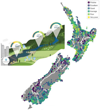 Image of a map of New Zealand showing TICI sites